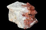 Natural, Red Quartz Crystal Cluster - Morocco #153776-1